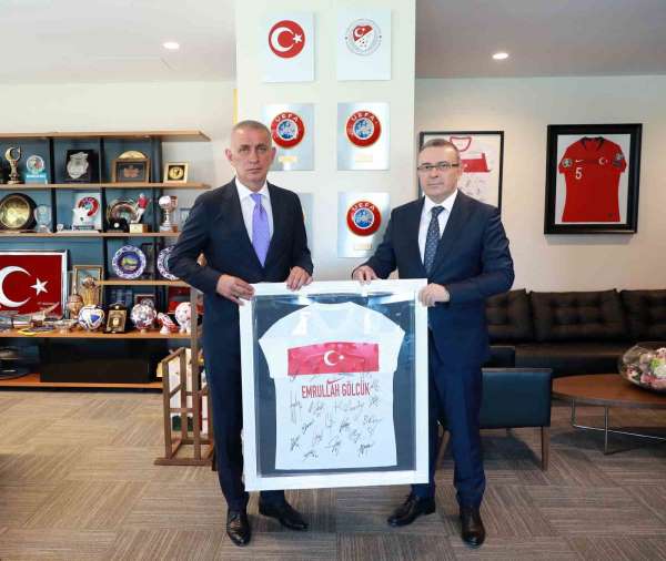 Emrullah Gölcük'ten TFF Başkanı Hacıosmanoğlu'na ziyaret