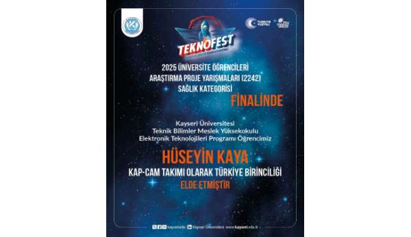 TEKNOFEST 2025 Sağlık Kategorisi Türkiye Birinciliği Kayseri Üniversitesi'nden