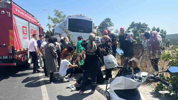 Arnavutköy'de işçi servisi kazası