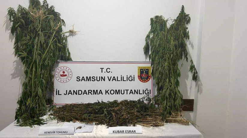 Samsun'da 6 kilo 550 gram kubar esrar ele geçirildi