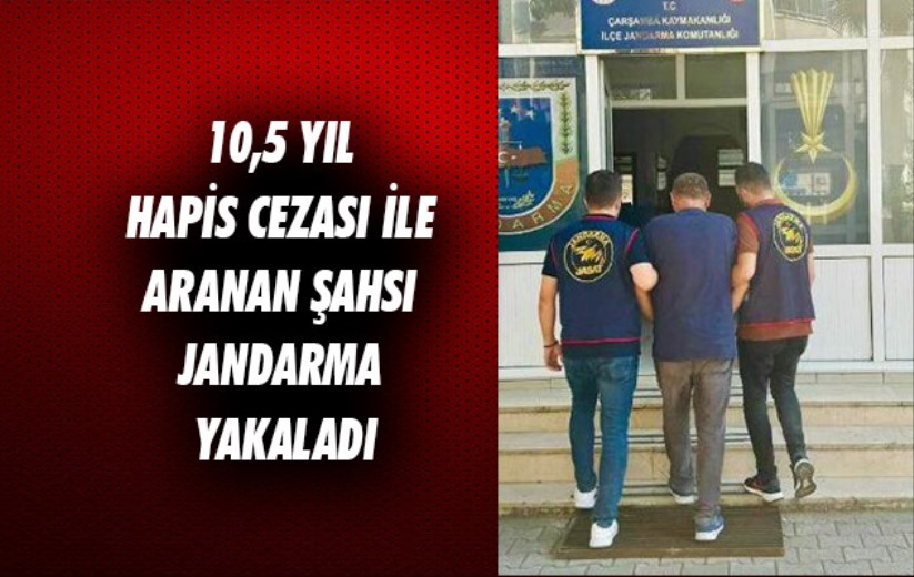 Samsun'da 10,5 yıl hapis cezası ile aranan şahsı jandarma yakaladı