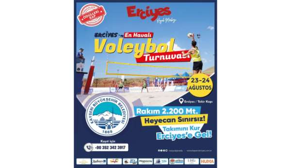 Erciyes'te fileler zirvede geriliyor: 'En havalı voleybol turnuvası' başlıyor