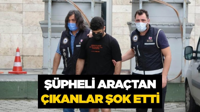 Şüpheli araçtan çıkanlar şok etti