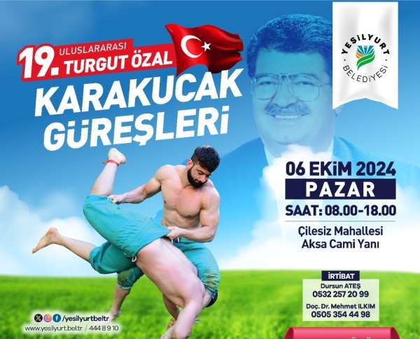 19.Uluslararası Turgut Özal karakucak güreşleri 6 Ekim'de yapılacak