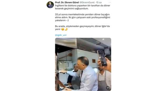 Iğdır Üniversitesi Rektörü döner tezgahına geçti