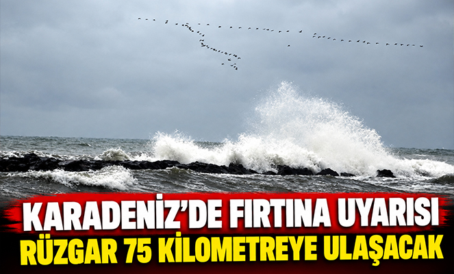 Karadeniz'de fırtına uyarısı: Rüzgar 75 kilometreye ulaşacak