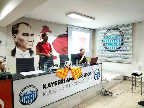 Kayseri'de Amatör Lig kulüplerine yeni oyun kuralları eğitimi verildi
