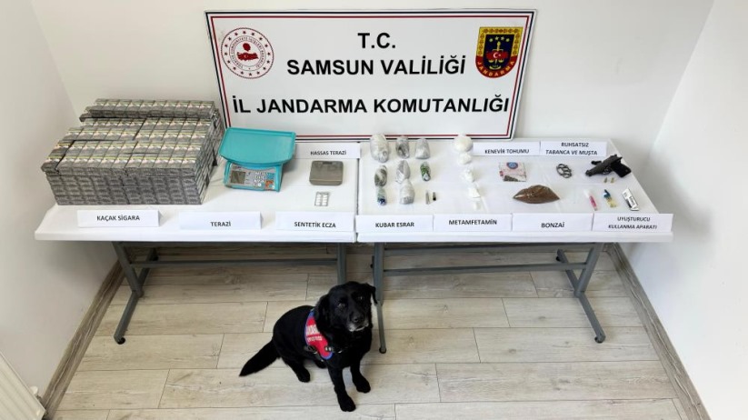 Samsun'da jandarma ekipleri çok sayıda uyuşturucu madde ele geçirdi