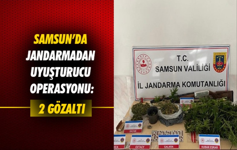 Samsun'da Jandarmadan uyuşturucu operasyonu: 2 gözaltı