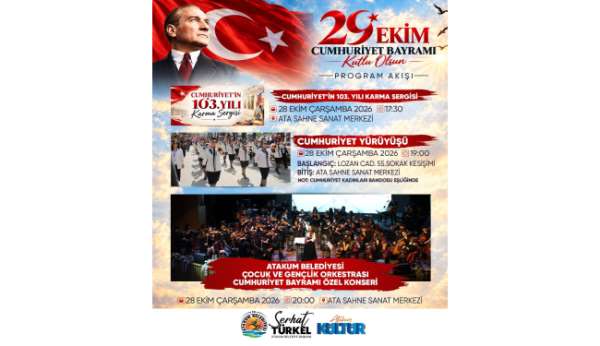 Atakum'da Cumhuriyet'in 103. yılına özel kutlama