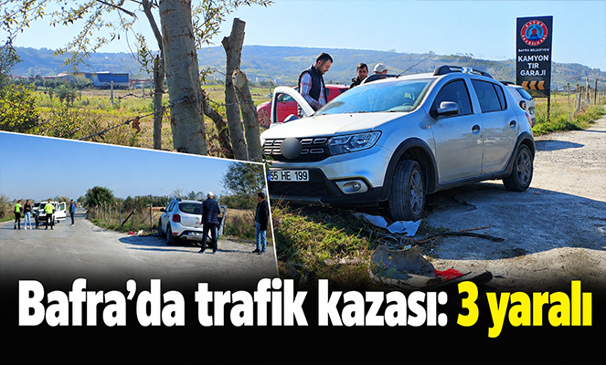 Bafra'da trafik kazası: 3 yaralı