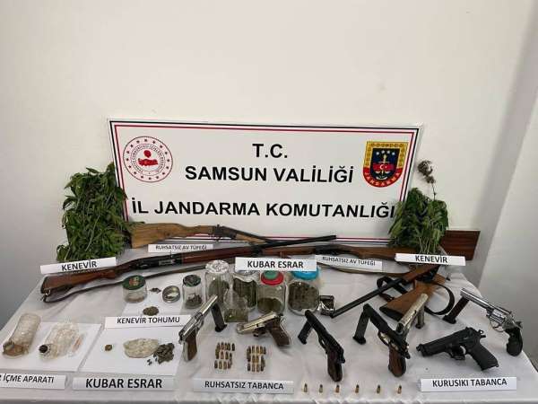 Samsun'da jandarmadan uyuşturucu operasyonu: 3 gözaltı