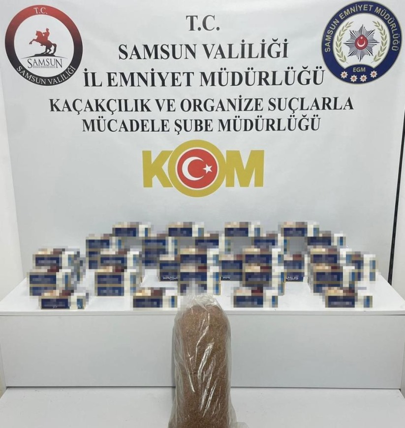 Samsun'da 10 bin adet kaçak makaron ele geçirildi