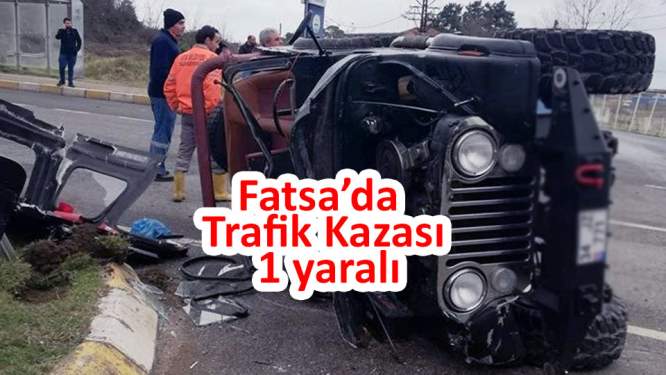 Fatsa'da trafik kazası: 1 yaralı