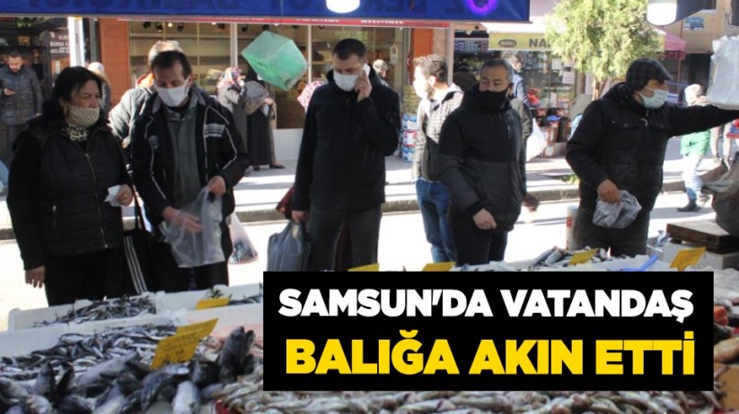 Samsun'da vatandaş balığa akın etti