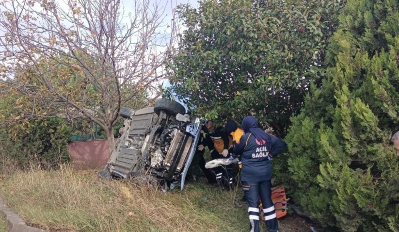 Samsun'da otomobil takla attı: 1 yaralı