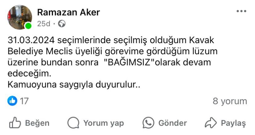 Oy İsterken Partili Seçilince Bağımsız! YRP'den istifa etti, gerekçesi şaşırttı...