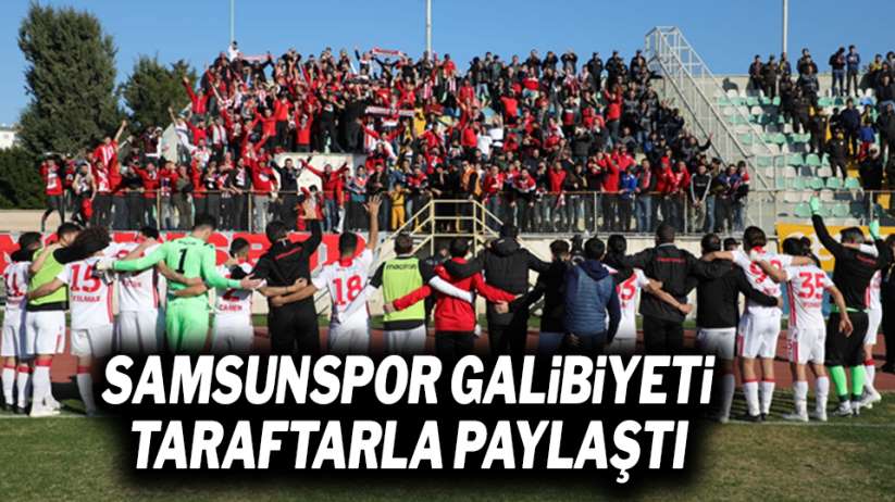 Samsunspor, galibiyeti deplasmana giden taraftarla paylaştı