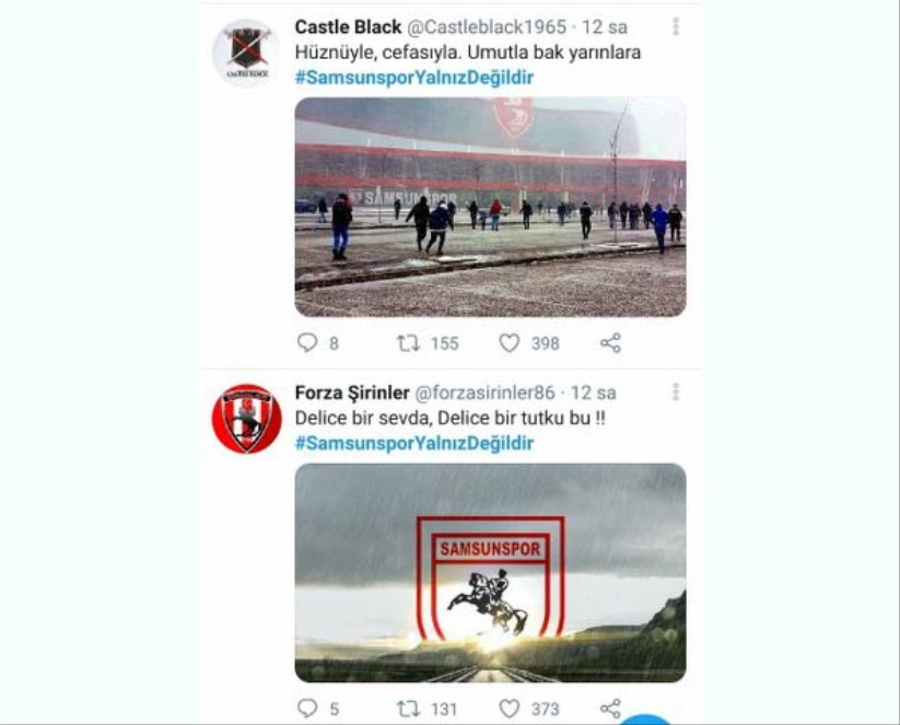 Samsunspor Twitter'da Zirveyi Gördü