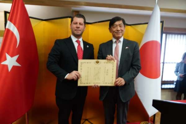 Şerif Tosyalı’ya Japonya’dan büyükelçilik özel ödülü 
