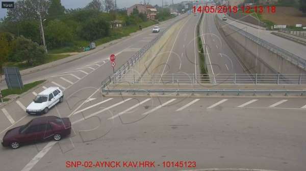Sinop’taki trafik kazaları kamerada 
