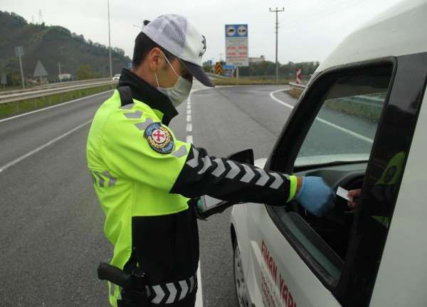 Ordu'da bir haftada 72 araç trafikten men edildi