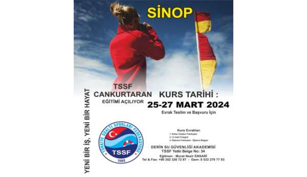 Sinop'ta Cankurtaran Yetiştirme Kursu açılacak