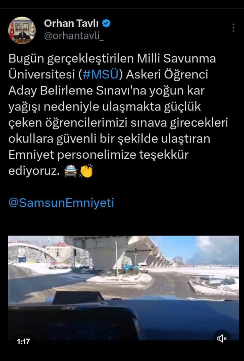 Samsun polisi, MSÜ sınavı öğrencilerini yalnız bırakmadı