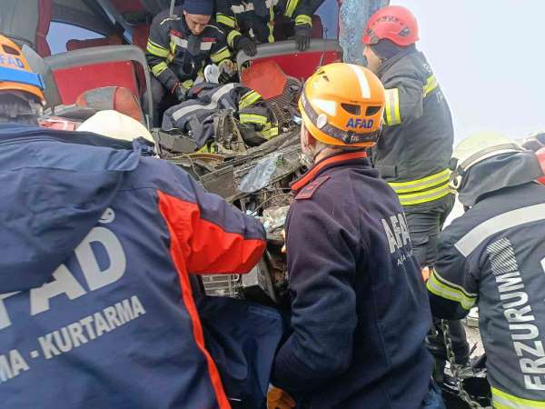 Erzurum'da zincirleme trafik kazası: 20 yaralı