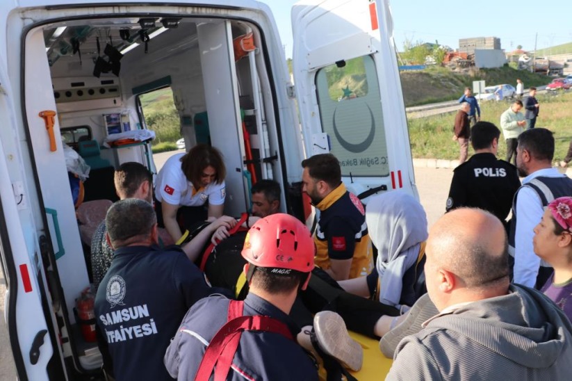 Samsun'da trafik kazası: 3'ü çocuk 8 yaralı