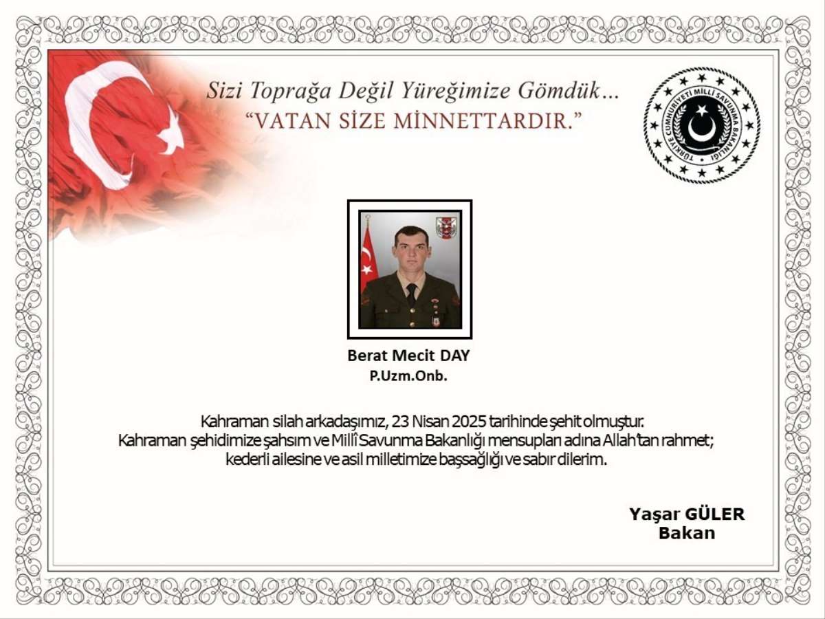 Pençe-Kilit operasyonu bölgesinde 1 asker şehit oldu