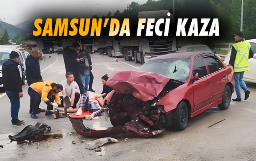 Samsun'da otomobil ile tır çarpıştı: 1 yaralı