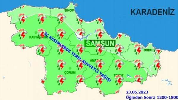 Samsun'da metrekareye 41,6 kilo yağış düştü