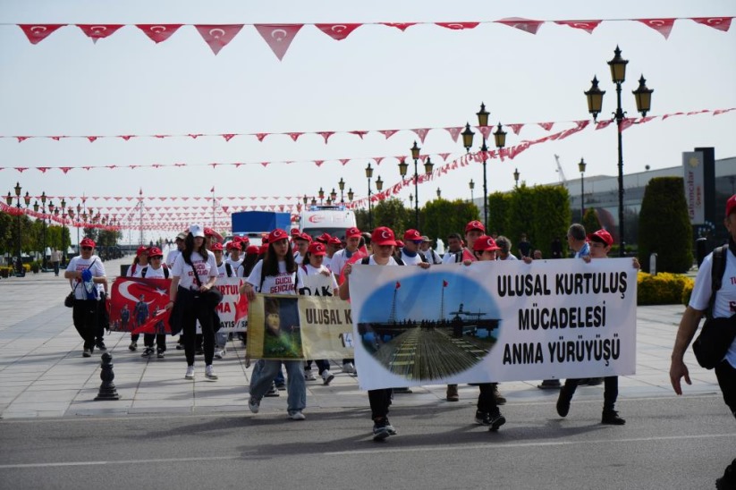 Samsun'da 86 kilometrelik 'Ulusal Kurtuluş Mücadelesi Anma Yürüyüşü' başladı