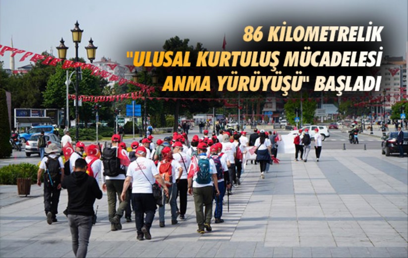 Samsun'da 86 kilometrelik 'Ulusal Kurtuluş Mücadelesi Anma Yürüyüşü' başladı