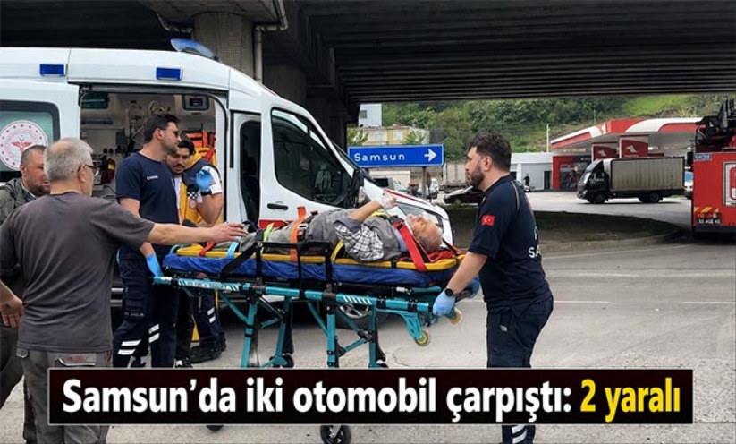 Samsun'da iki otomobil çarpıştı: 2 yaralı