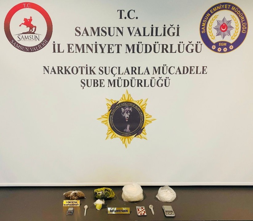 Samsun'da 1 kilo 250 gram metamfetamin ele geçirildi: 2 gözaltı