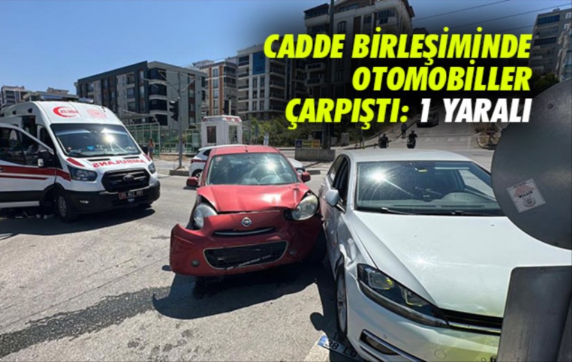 Samsun'da cadde birleşiminde otomobiller çarpıştı: 1 yaralı