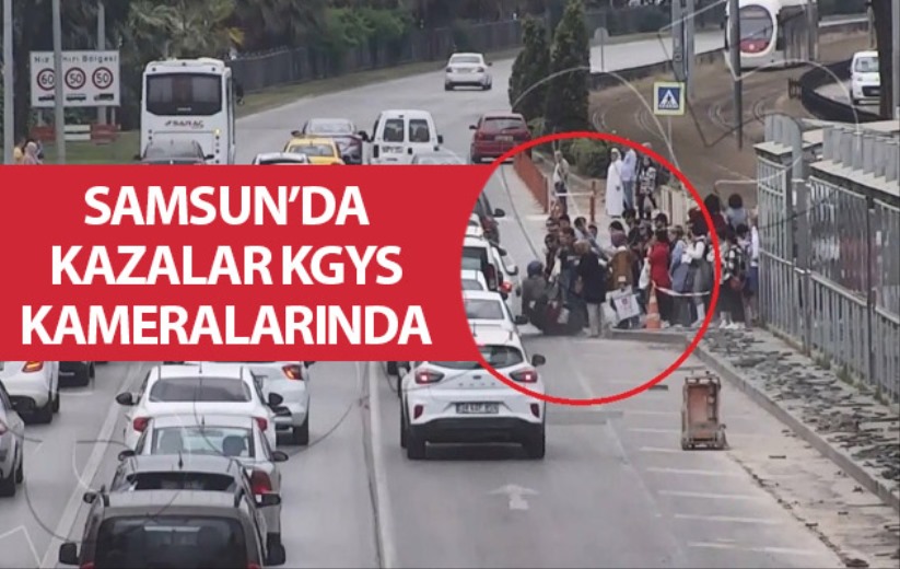 Samsun'da kazalar KGYS kameralarında