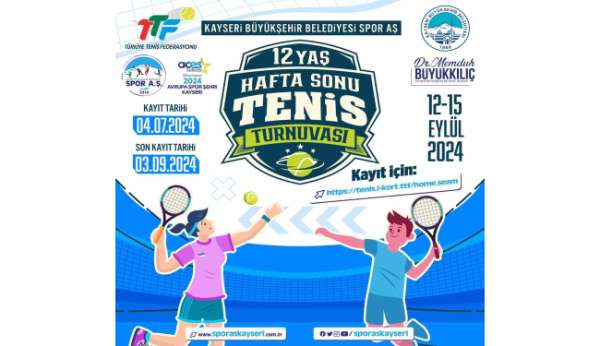 2024 Avrupa Spor Şehri Kayseri, 12 yaş hafta sonu Tenis Turnuvası'na ev sahipliği yapacak