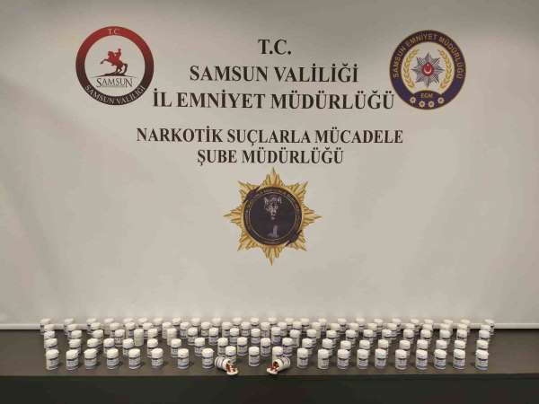 Samsun'da 7 bin 336 adet sentetik ecza ele geçirildi
