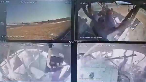 11 kişinin yaralandığı özel halk otobüsü kazasının görüntüleri ortaya çıktı
