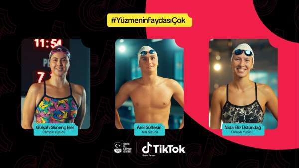 Milli yüzücülerimiz yüzmenin faydalarını TikTok'ta anlatıyor, gençlere ilham veriyor