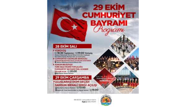 Atakum'da 29 Ekim'e özel kutlama