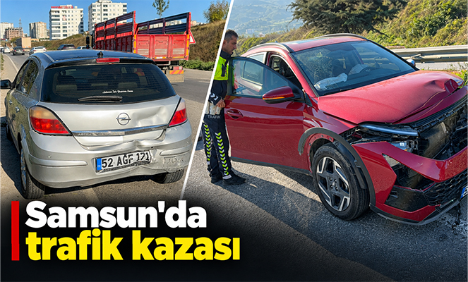 İlkadım'da otomobiller çarpıştı