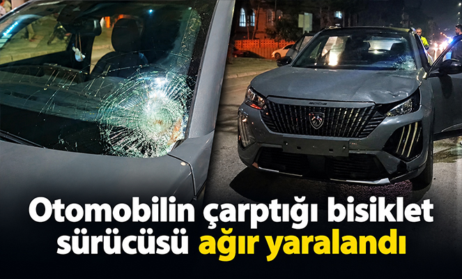 Bafra'da otomobilin çarptığı bisiklet sürücüsü ağır yaralandı