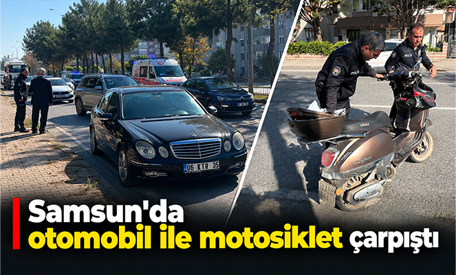 Samsun'da otomobil ile motosiklet çarpıştı: 1 yaralı
