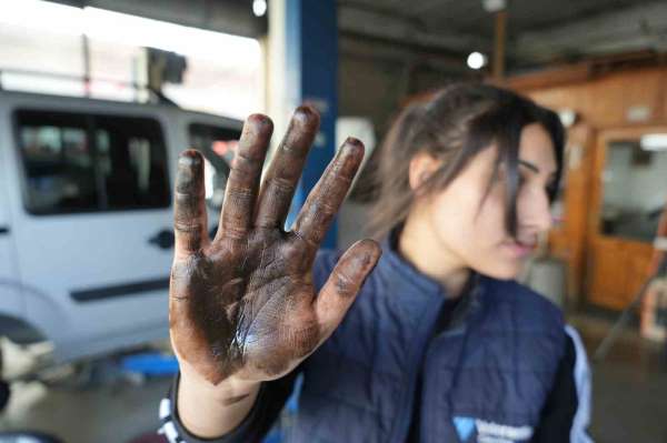 Samsun sanayisinin tek kız çırağı 'liseli Yağmur'