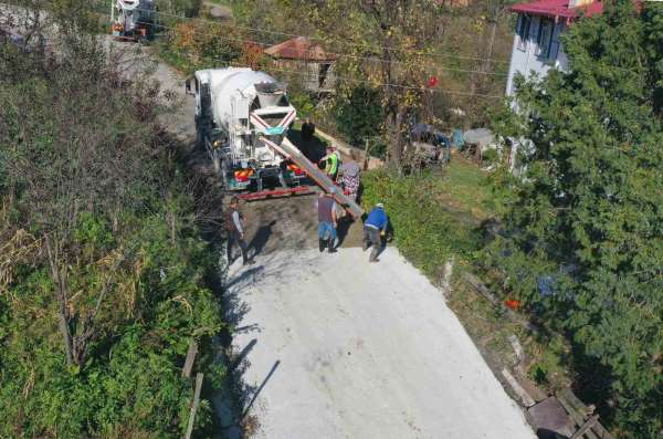 Ordu'da yol çalışmaları sürüyor