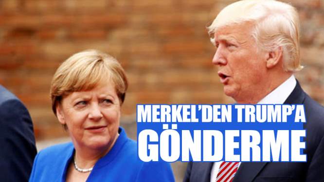  Merkel'den Trump'a gönderme!